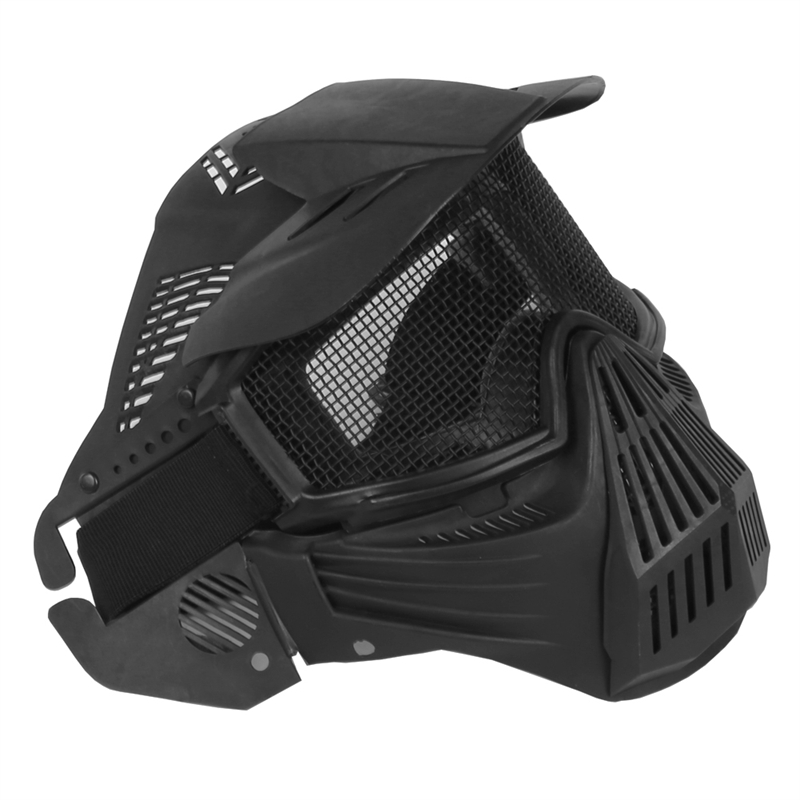 44mA07-bk Airsoft maska ​​taktické masky plné tváře s ochranou očí pro CS Survival Hry Fotografování
