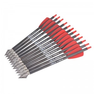 114521-04 ID6.2mm uhlíkové vlákno Crossbow Bolts Ocelová čepel Broadheads Cobra System Adder/r9/rx lov lukostřelby